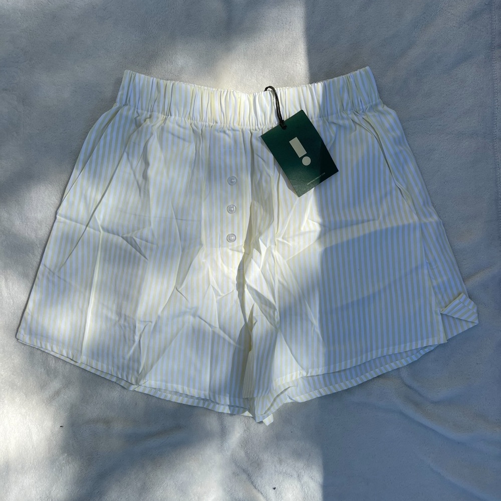 Daily Drills High Waist Striped Poplin Shorts